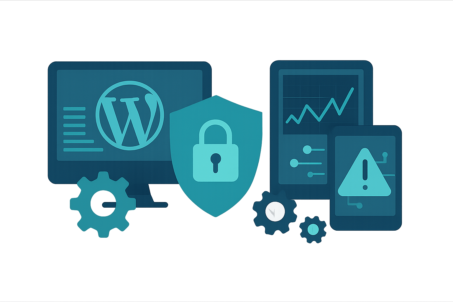 Visual de servicios de seguridad y mantenimiento WordPress